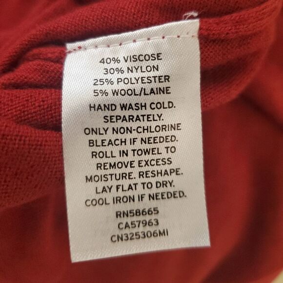 Caslon Side Slit Convertible Cowl Neck Tunic size Medium in Red - Picture 12 of 12